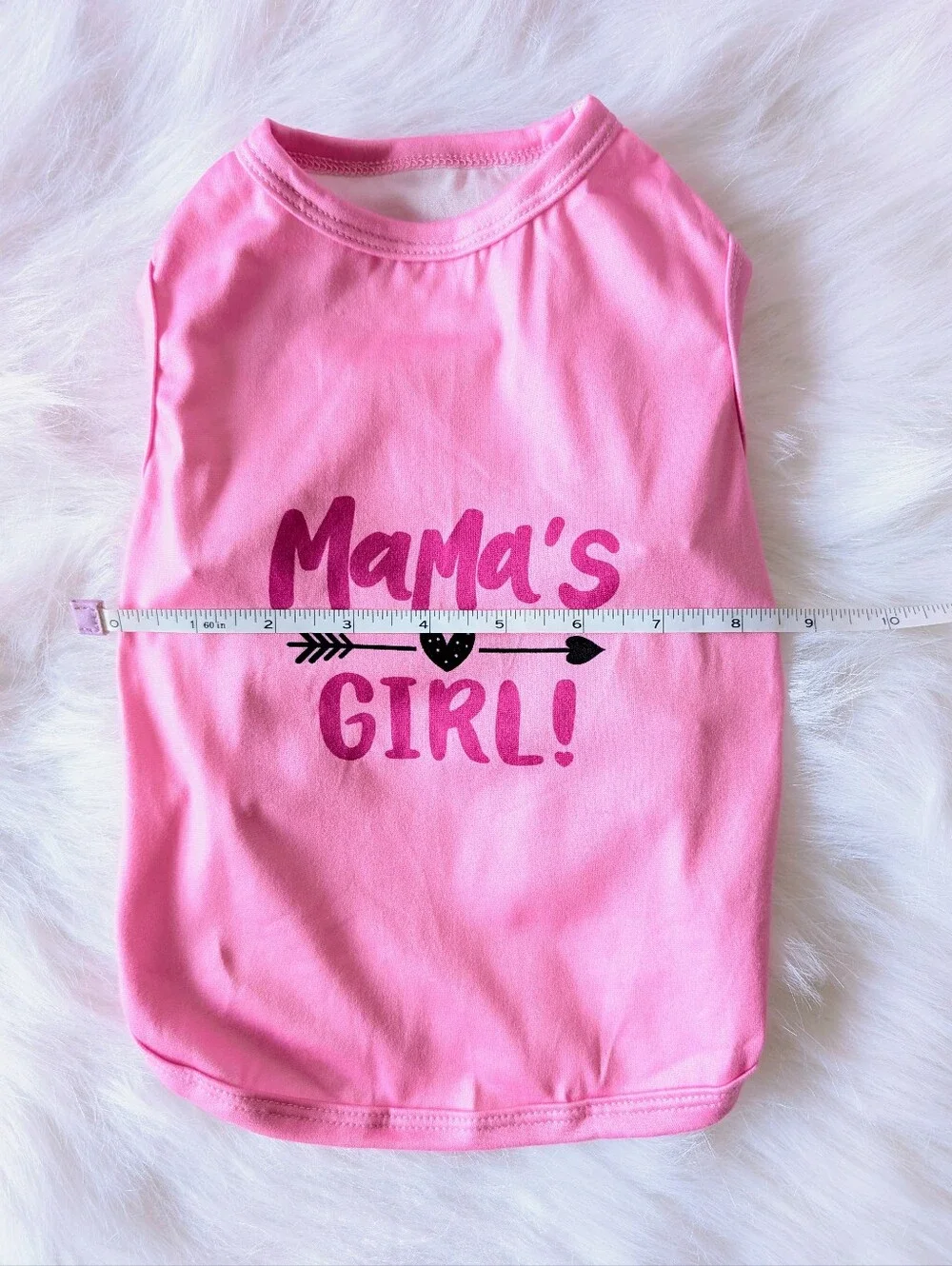 Cutebone Dog Graphic Tee, Mamas Girl, New, Medium, Pink Black